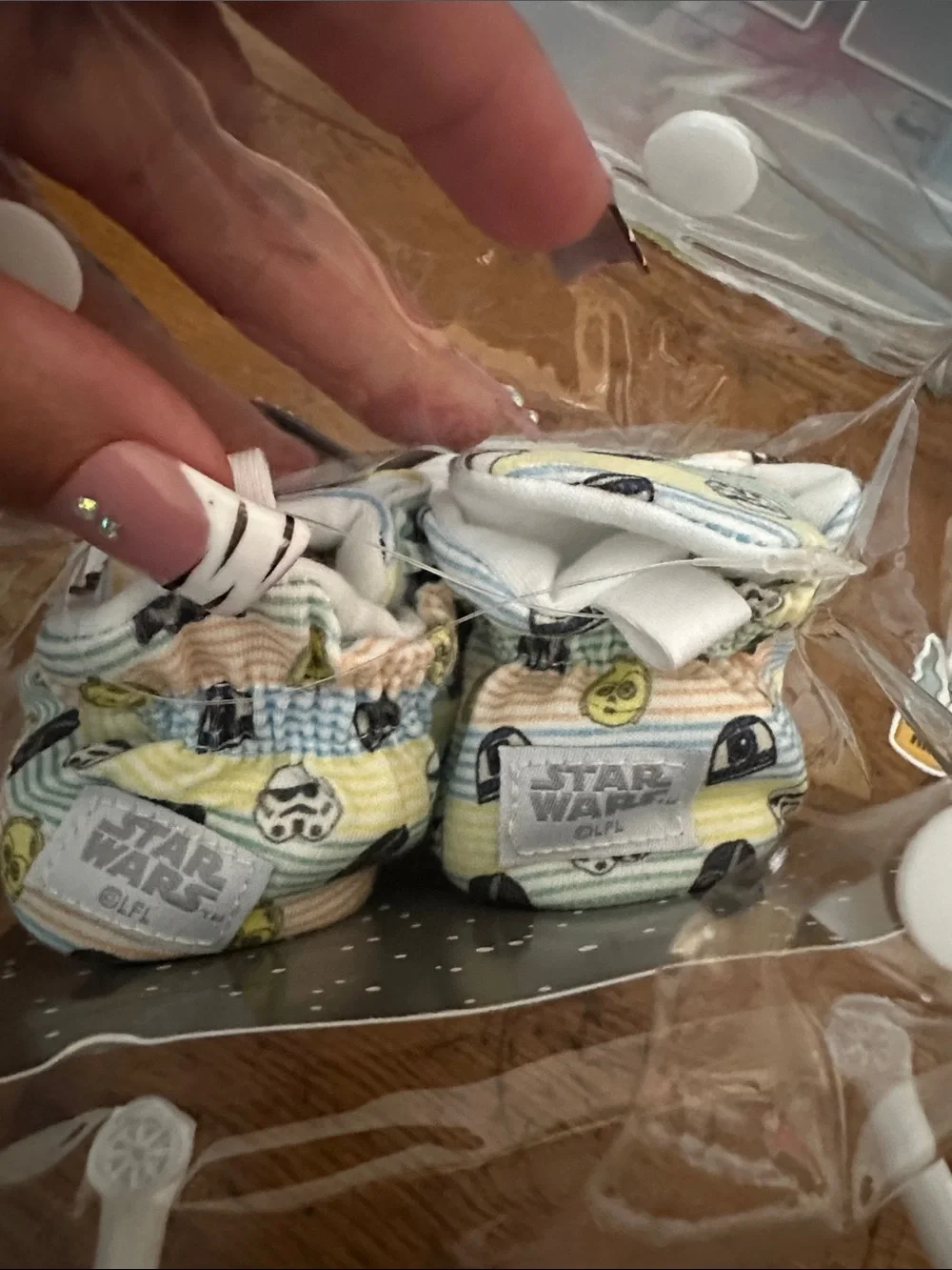 Robeez Star Wars Snap Booties - Yellow, Blue, White, Gray